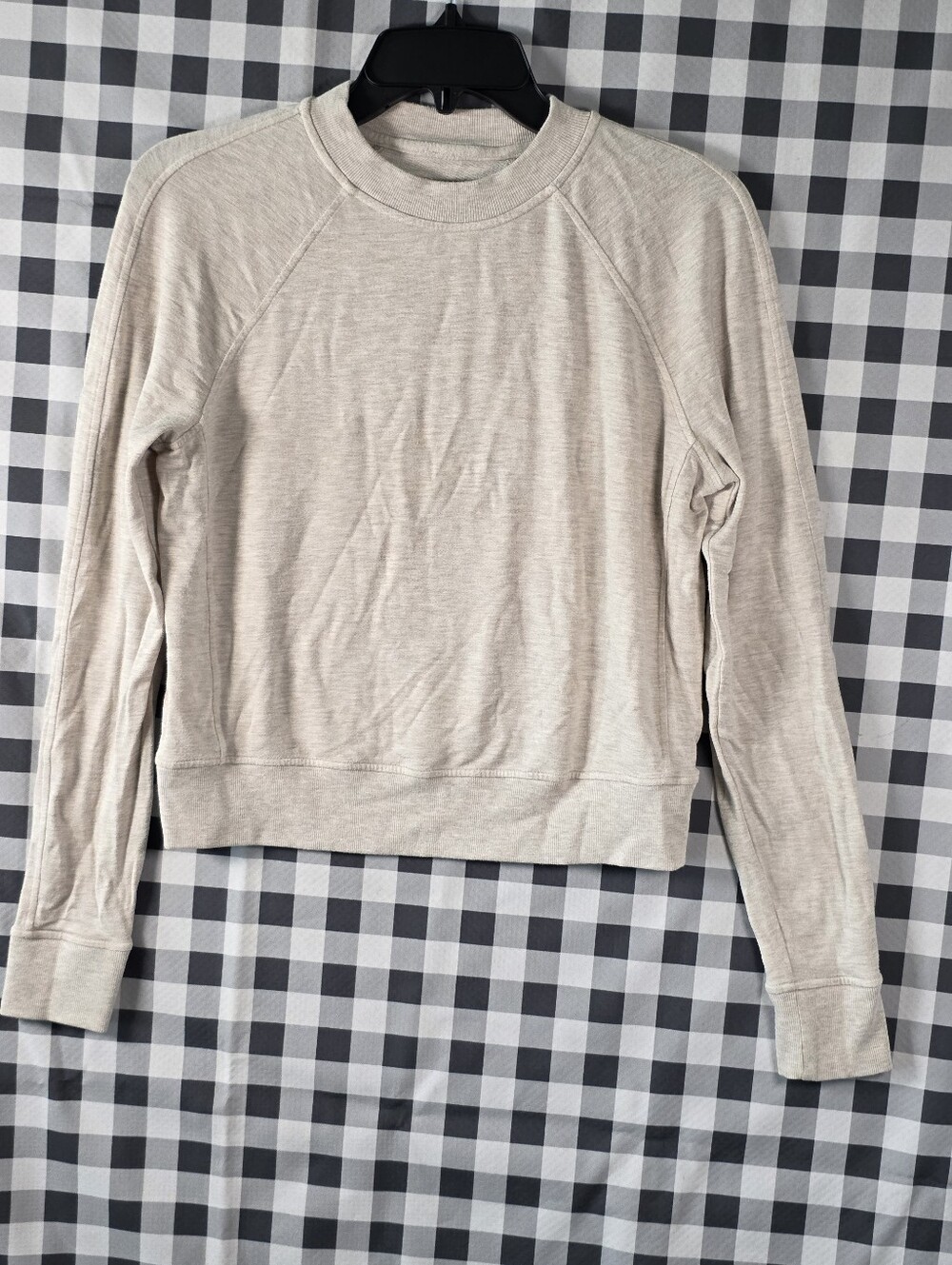 Lululemon Women’s Heather Crewneck Pullover Cropped Sweatshirt Sz M Long Sleeve